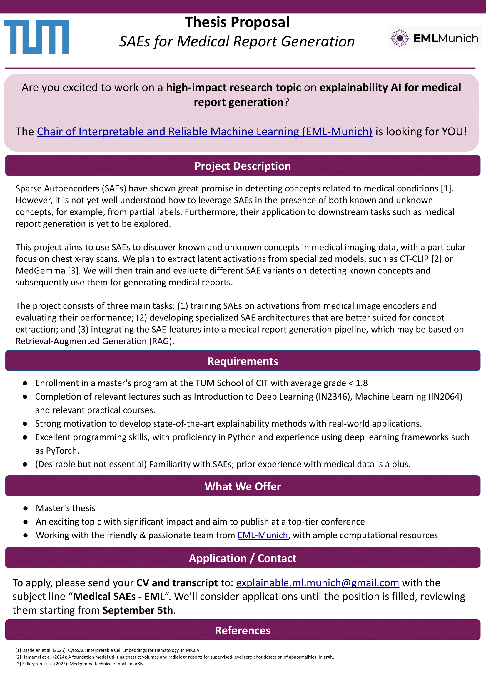 Thesis on "SAEs for Medical Report Generation"